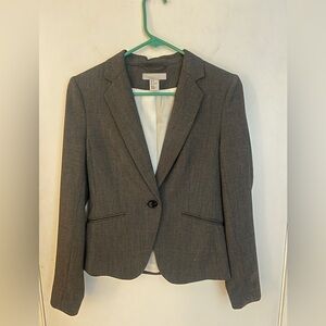 H&M Charcoal Houndstooth Women's Blazer - Size 6